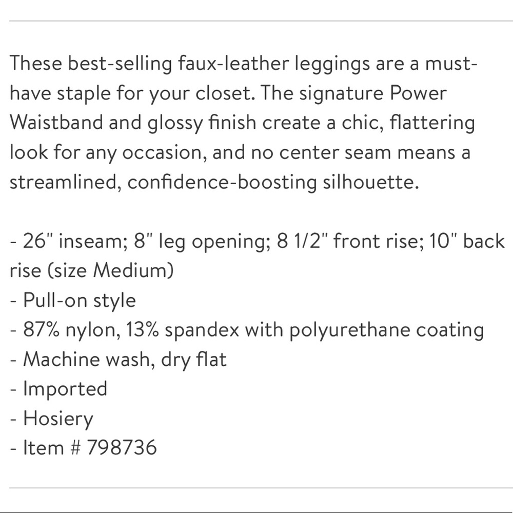Spanx Faux Leather Leggings - Picture 3 of 4